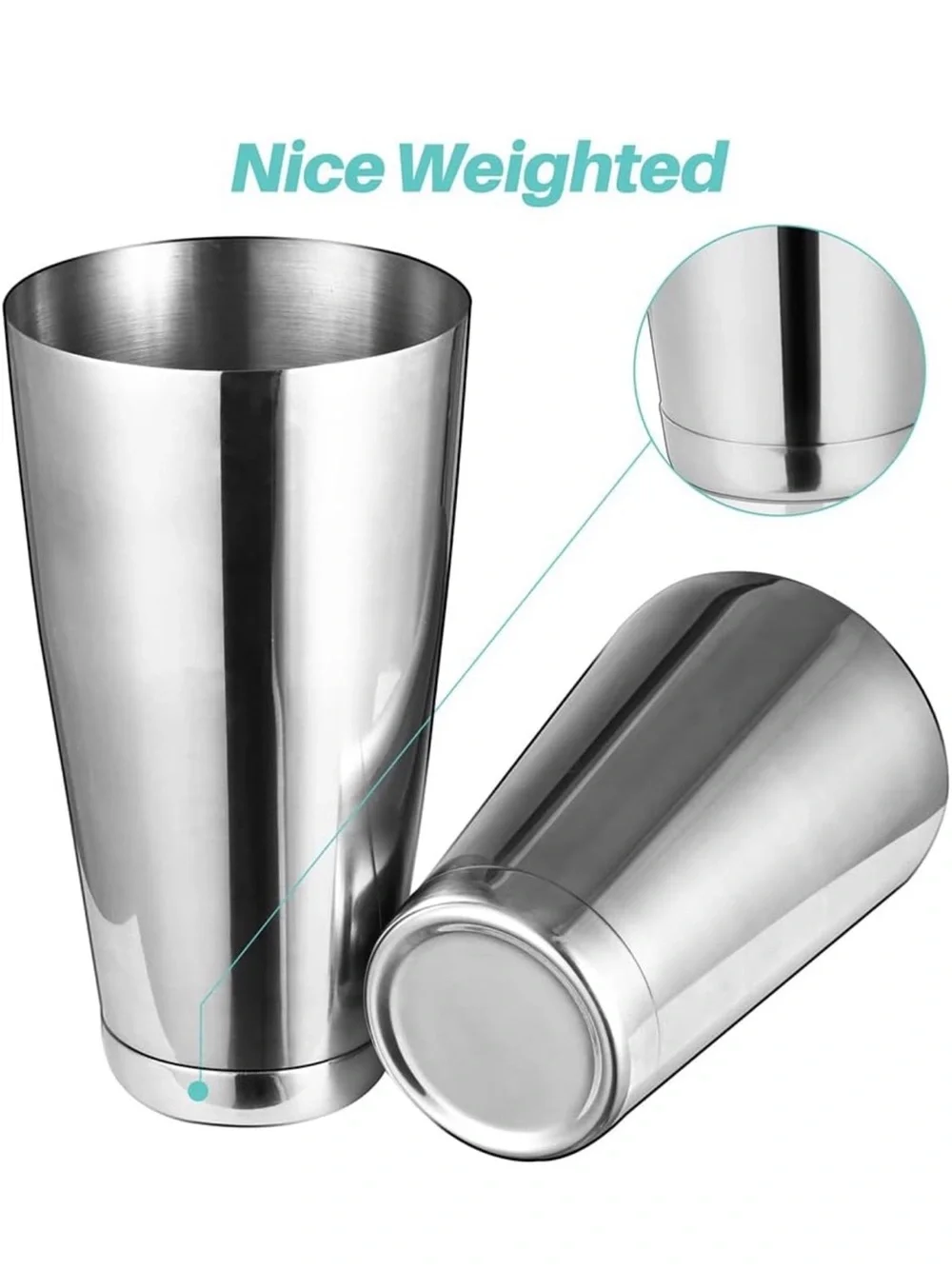 Cocktail Shaker Tins Set Stainless Steel for Bartender Bar Tools Utensils
